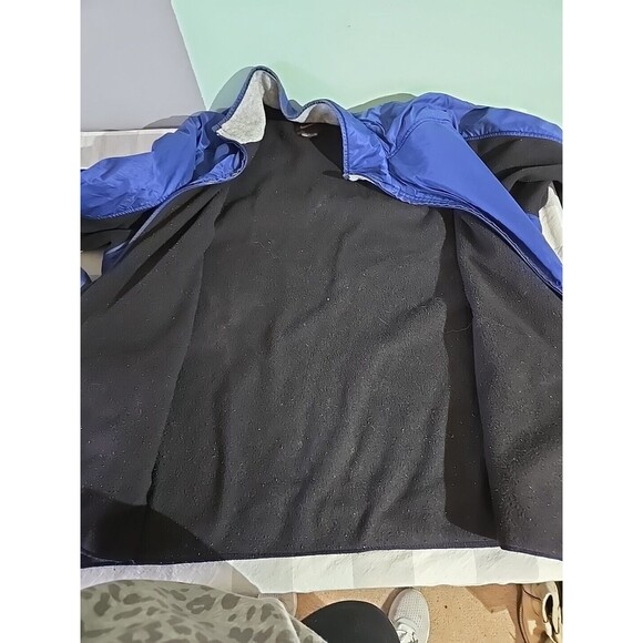 Nike Men's Blue Black Full Zip Fleece Lined Track Jacket Size L - Picture 12 of 13